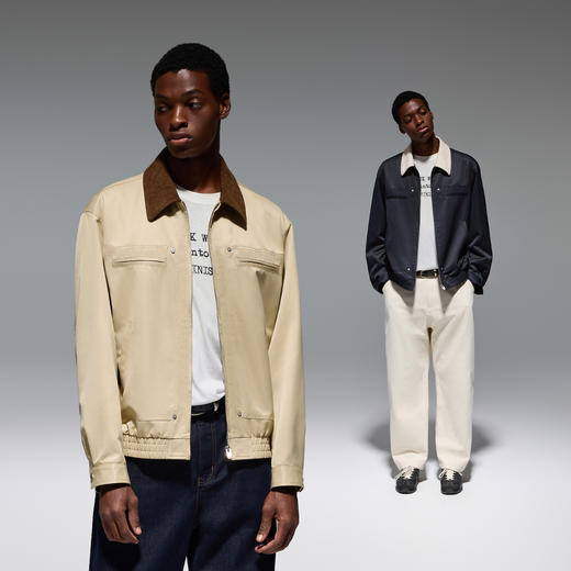 CHINISM赤尘 灯芯绒翻领巴恩风夹克男秋季美式复古男士工装外套 商品图4