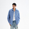 CHINISM赤尘 蓝色条纹休闲长袖衬衫男秋季新款美式男士衬衣外套 商品缩略图0