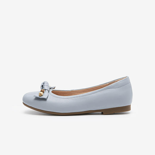 千百度羊皮蝴蝶结芭蕾鞋女平底小香风晚晚风浅口单鞋A25400672 商品图2