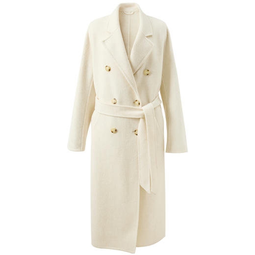 【100绵羊毛】三彩2025冬季新款双面呢大衣毛呢外套长款S 商品图4