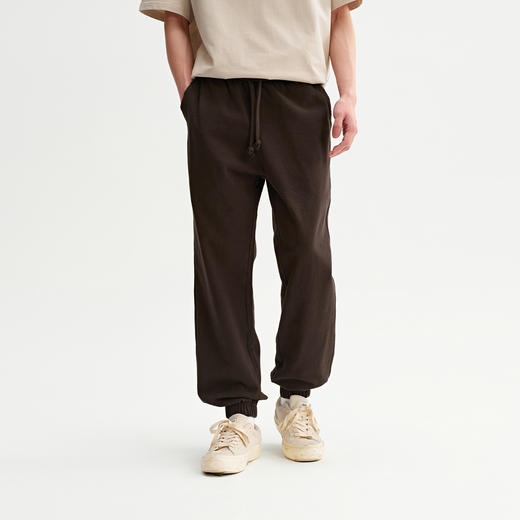 CHINISM折扣季 做旧针织运动卫裤男春季美式重磅休闲男生束脚裤 商品图2