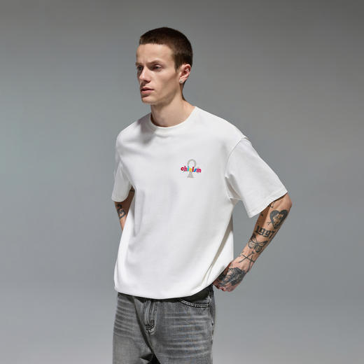 CHINISM CH幸运之符刺绣logo短袖t恤男夏季凉感抗菌男生速干半袖 商品图0