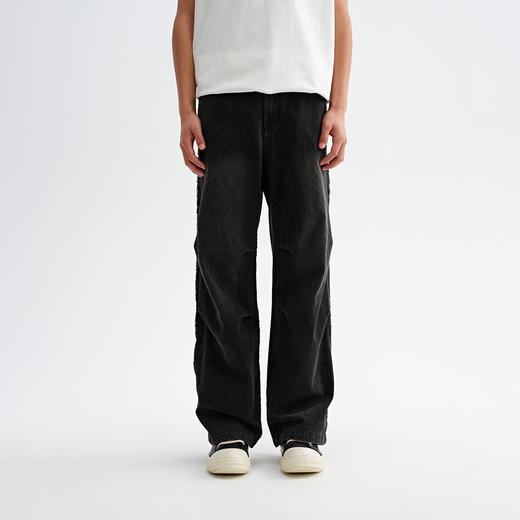 【商场同款】CHINISM赤尘 异材质拼接水洗休闲裤男2025夏季新款 商品图0