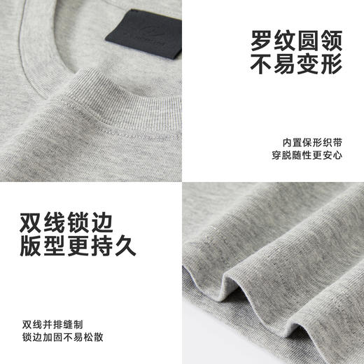 CHINISM赤尘 花灰色字母印花t恤男夏季新款美式纯棉透气男士短袖 商品图4