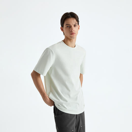 【莱赛尔】CHINISM赤尘 合体凉感t恤男夏季纯色短袖男士基础半袖 商品图2