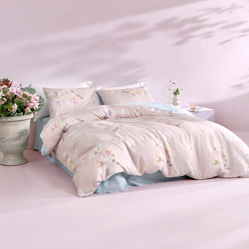 罗莱T 柔纱米娅40支莱赛尔纤维四件套 粉色 200×230cm