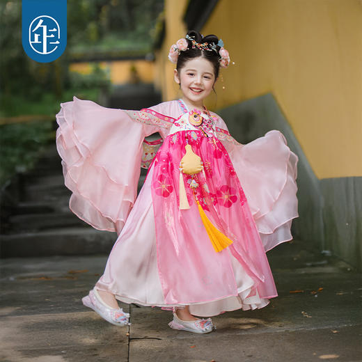 【夜舞鱼龙汉服裙】年衣童装汉服裙女童25秋季新款重工改良唐装儒裙夜舞鱼龙汉服裙 商品图5