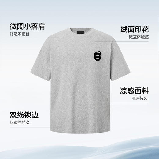 CHINISM赤尘 微阔版凉感短袖t恤男夏季新款美式街头男士防晒半袖 商品图2