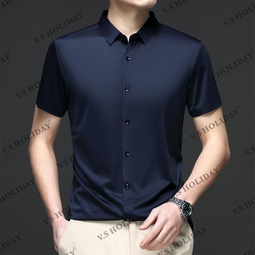 夏季简约男士商务休闲百搭免烫短袖衬衫/3001 商品图3