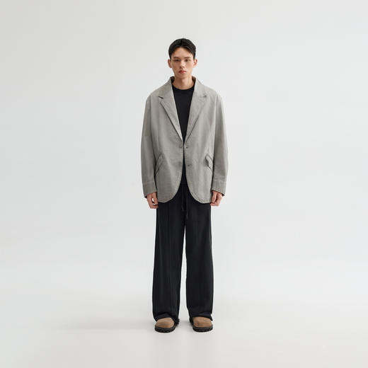 CHINISM赤尘 重磅炒洗做旧西装外套男秋冬复古西服男士外套 商品图4