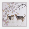 方楚雄《海棠花与小狗》国画原作69CM*69CM斗方宣纸收藏级艺术臻品 商品缩略图0