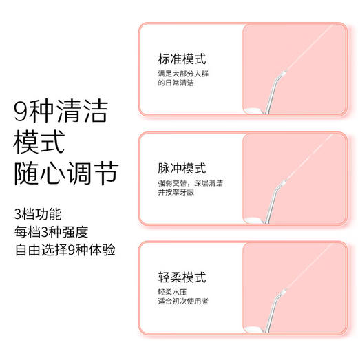 夏普智能便携冲牙器  DO-WFND8C-W白色/DO-WFND8C-PK粉色-配3支喷头 商品图5