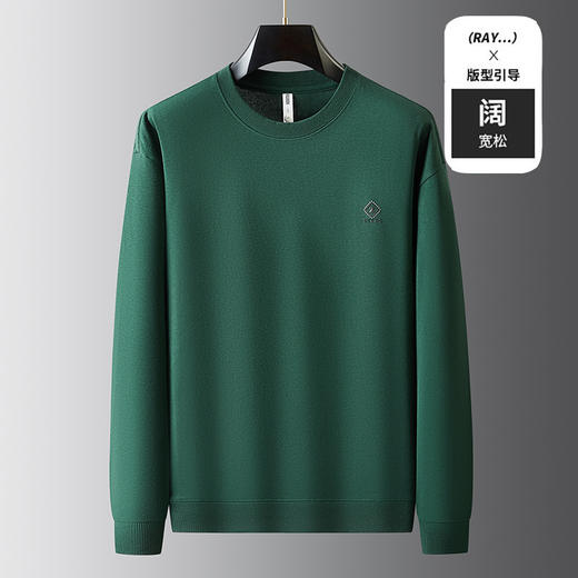 【DX】大依优型大码男装上衣圆领长袖卫衣肥佬时尚套头卫衣打底衫秋季新款男士加大码棉质 商品图8