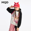 【MQD】女童卫衣2025春新款儿童连帽撞色插肩袖印花百搭上衣外套 商品缩略图0