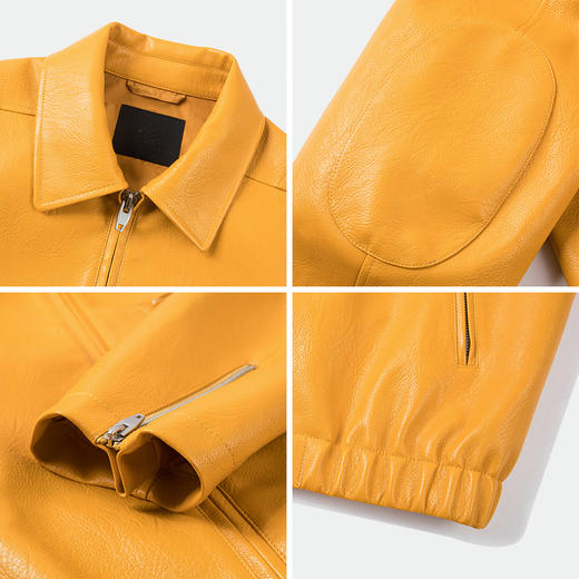 CHINISM赤尘 pu皮刺绣工装夹克男秋季美式机车防风男士休闲外套 商品图4