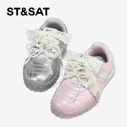 【童鞋】星期六精致双蝴蝶结运动防滑女童阿甘鞋SSD3191U2V 商品图2