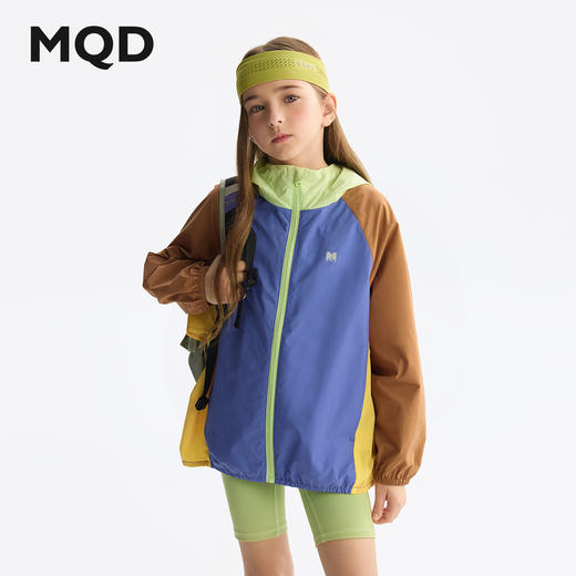 【MQD】童装男童外套2025春季新款儿童撞色轻量透气骑行服运动风 商品图0