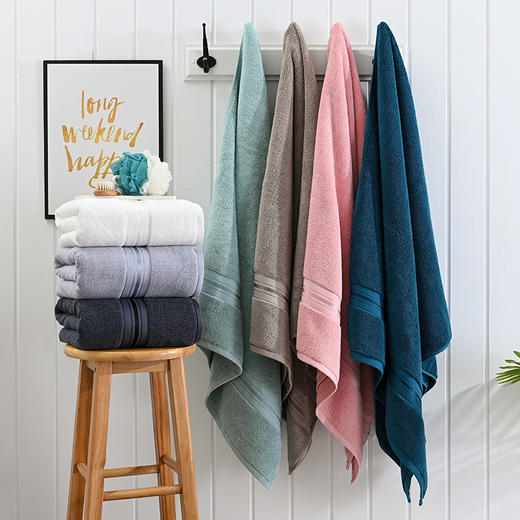 【加厚高克重 毛巾&浴巾】轻奢品质 | 毛巾120g、浴巾640g，面上的最厚版本了，五星级酒店基本也是这种厚度！吸水率更高！全棉高克重轻奢品质毛巾浴巾套装 甄选优质新疆棉 加长浴巾/70*150cm 商品图4