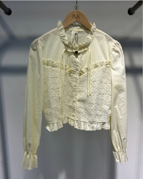 P&X设计师女装 梭织短款衬衫 修身气质女神款 824105787  杏色