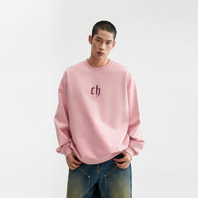 【商场同款】CHINISM赤尘 字母厚板印花圆领卫衣男纯棉套头上衣