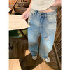 <曾小咸推荐>美式破洞蓝色牛仔裤女高腰 商品缩略图3
