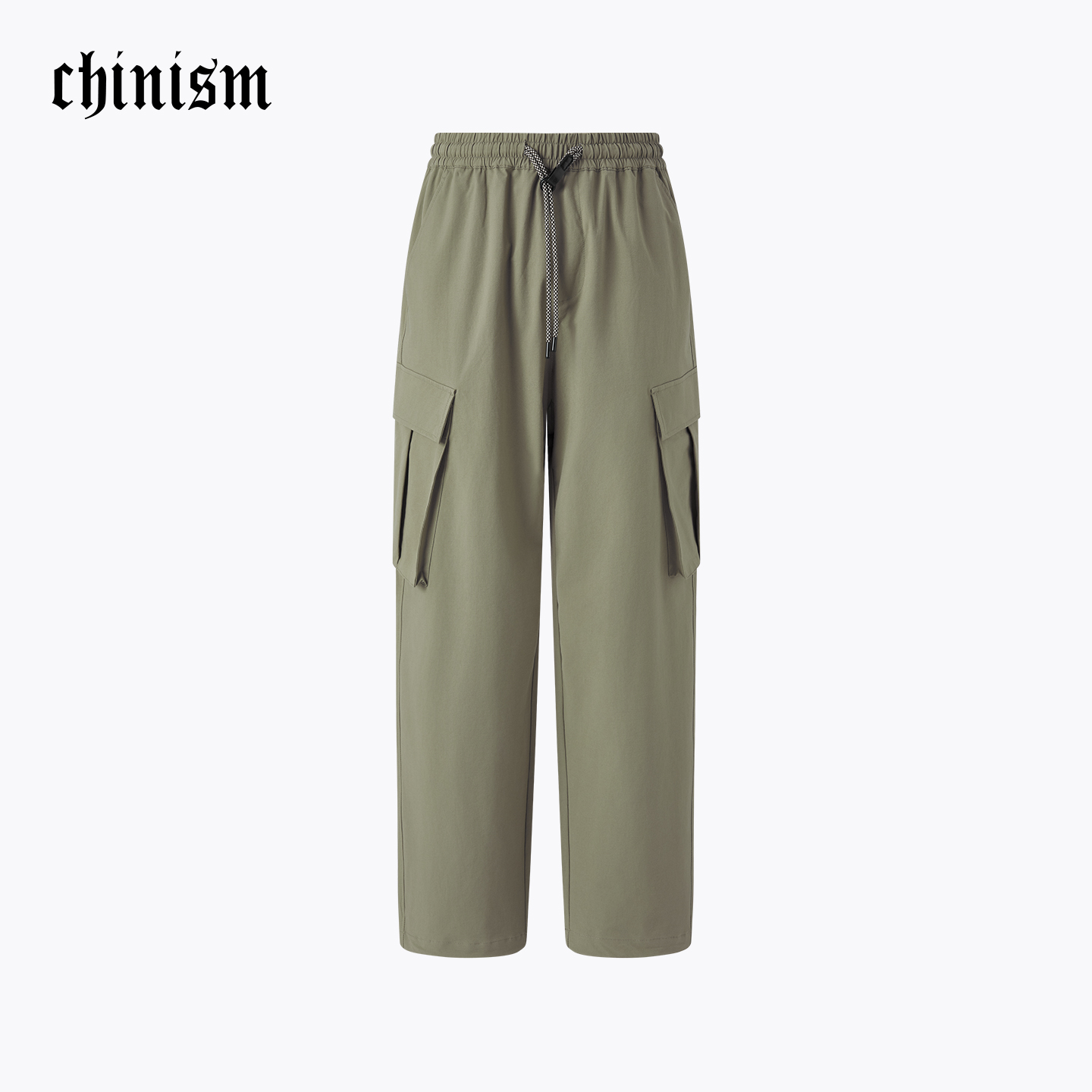CHINISM赤尘 四面弹工装裤男秋季宽松阔腿抽绳复古男士休闲裤