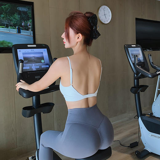 【限时秒】YOGACODE【火树银花系列】性感吊带美背运动文胸女带胸垫细肩带纯色内搭瑜伽服背心DSB610 商品图1