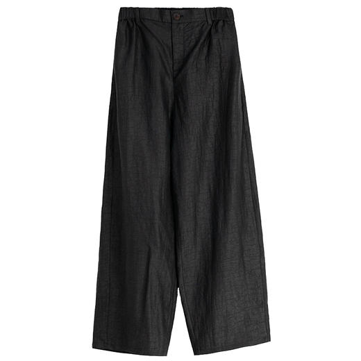 牧衣游原创 重磅25姆米香云纱阔腿裤子宽松禅意真丝休闲裤 来闻 商品图4