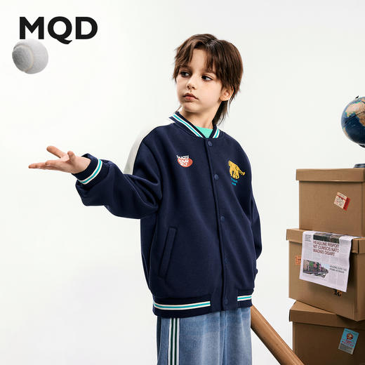 【MQD】男大童春秋季品潮酷休闲学院风运动翻领外套 商品图0