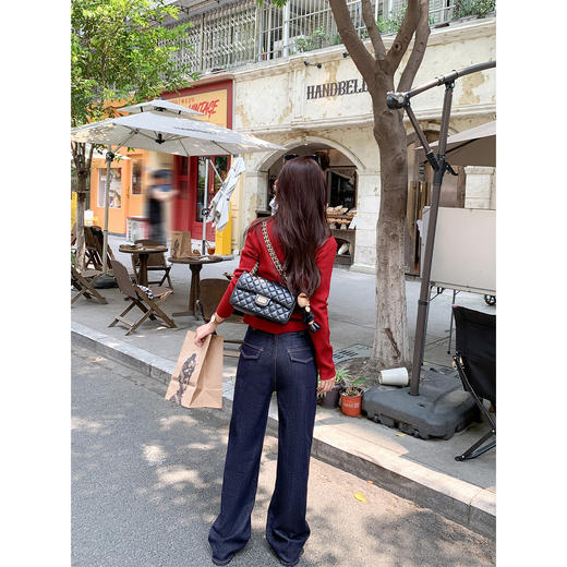 <曾小咸推荐>美式复古高级感直筒2色牛仔裤 商品图4