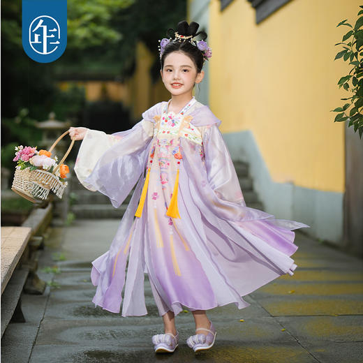 【华灯初上汉服裙】年衣童装汉服裙女童25秋季新款改良唐装儒裙中式华灯初上汉服裙 商品图3