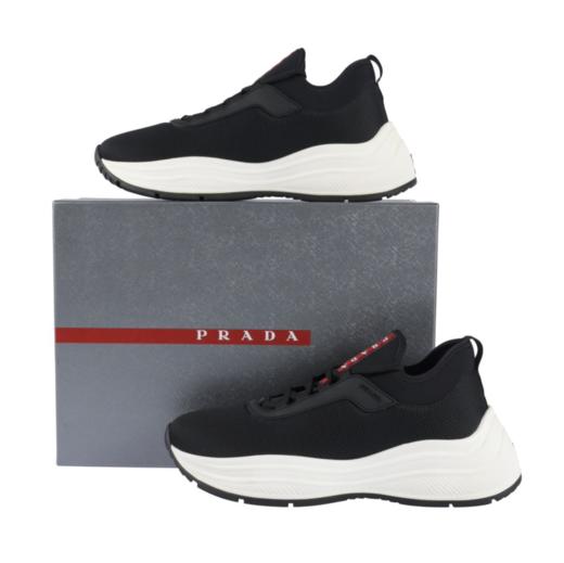 【超惠秒】Prada 普拉达 男士织面真皮运动休闲鞋 12081 商品图1