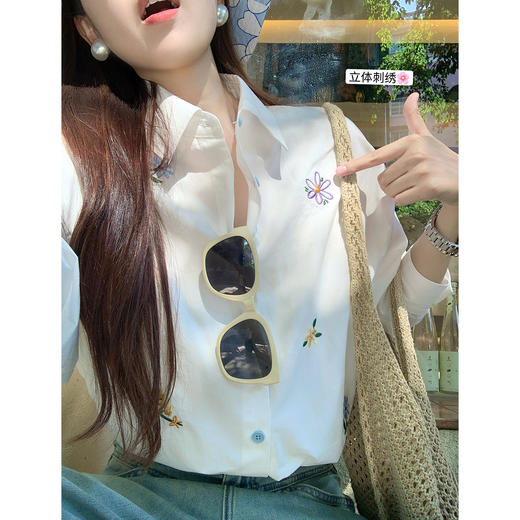 <曾小咸推荐>3.23现货秒杀 ！微信超特价！韩系立体刺绣花朵Polo衬衫 日常179.99 立减100 秒杀79.99！！ 商品图2