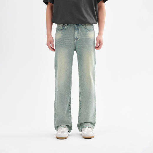 CHINISM赤尘 重磅325g弹力微喇牛仔裤男2025夏季吊磨合体男士裤子 商品图0