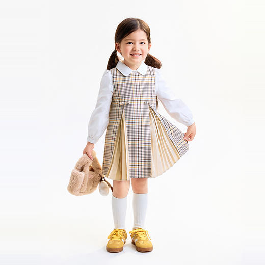 【实体店同款】女童无袖连衣裙秋季新款安奈儿童装XG533198 商品图5