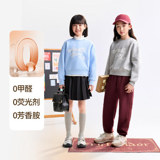 女童圆领长袖卫衣秋季新款安奈儿童装EG531534 商品图2