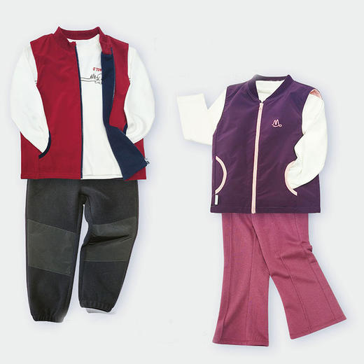 棉果果秋季新品男童安哥拉红色两面穿马甲M312171425450 商品图6