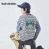 预售3.31发 蓝汽水25年秋季新款亲子装中大男童印花长袖T恤经典条纹休闲上衣 商品缩略图0