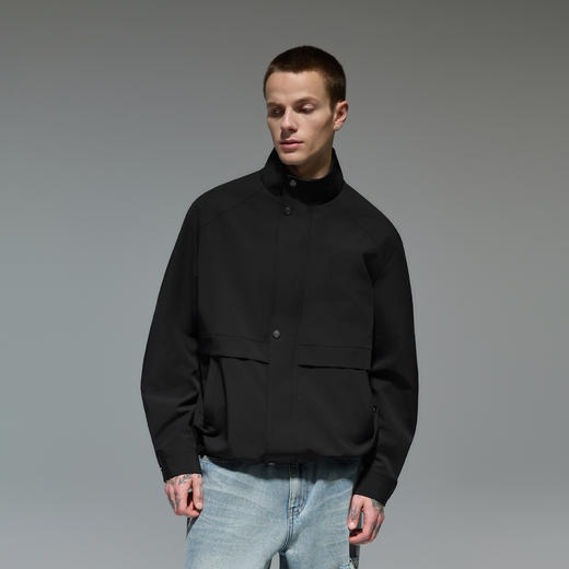 CHINISM赤尘 黑色立领夹克男秋季新款潮牌休闲通勤男士工装外套 商品图2