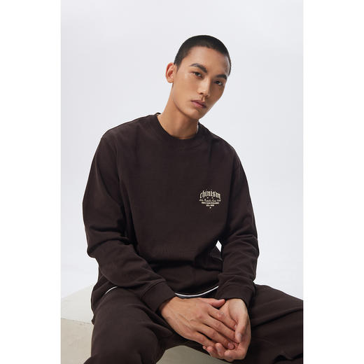 【水洗系列】CHINISM赤尘 做旧长袖T恤男美式品牌logo印花上衣 商品图2