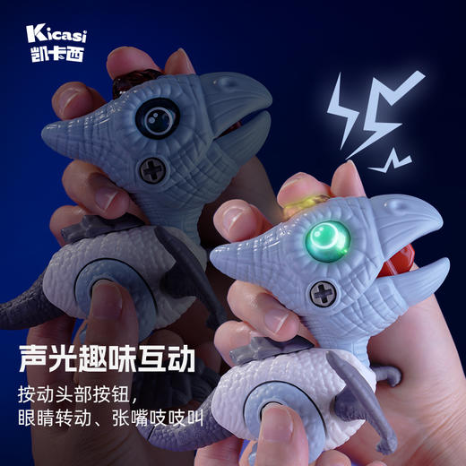 凯卡西儿童仿真动物拆装拧螺丝恐龙玩具模型霸王龙男孩生日礼物 商品图7