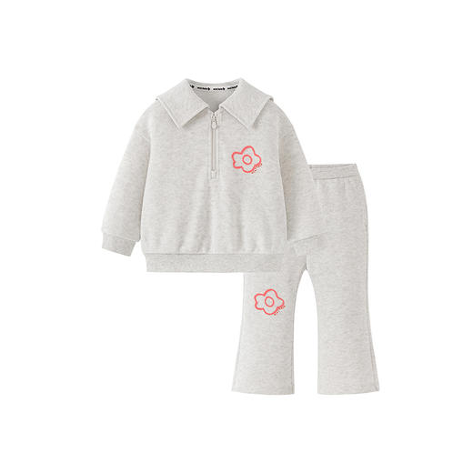 迷你巴拉女童宝宝学院风长袖翻领套装喇叭裤两件套2025秋新品 商品图4