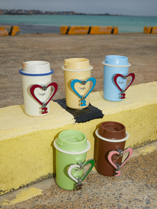 Tagi 金属可调节爱心保温杯 海盐樱桃 不锈钢无缝保温水杯咖啡随行杯保温杯 商品图2