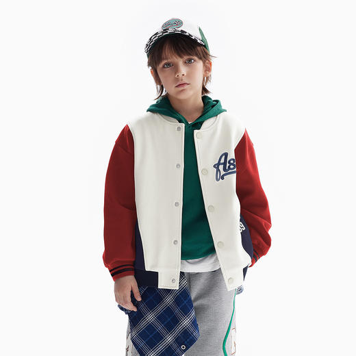 【MQD】童装男童棒球服款撞色上衣春秋装儿童拼接夹克衫外套酷帅 商品图1