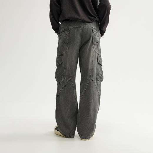 【商场同款】CHINISM赤尘 水洗灰工装牛仔裤男春季新款男士直筒裤 商品图4