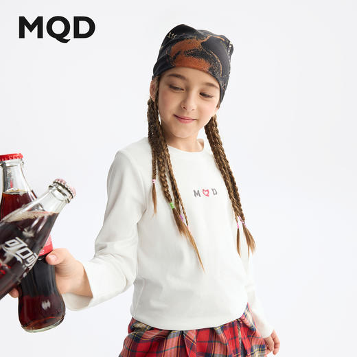 【MQD】童装女童长袖T恤春季新款宝宝打底衫百搭儿童运动上衣 商品图0