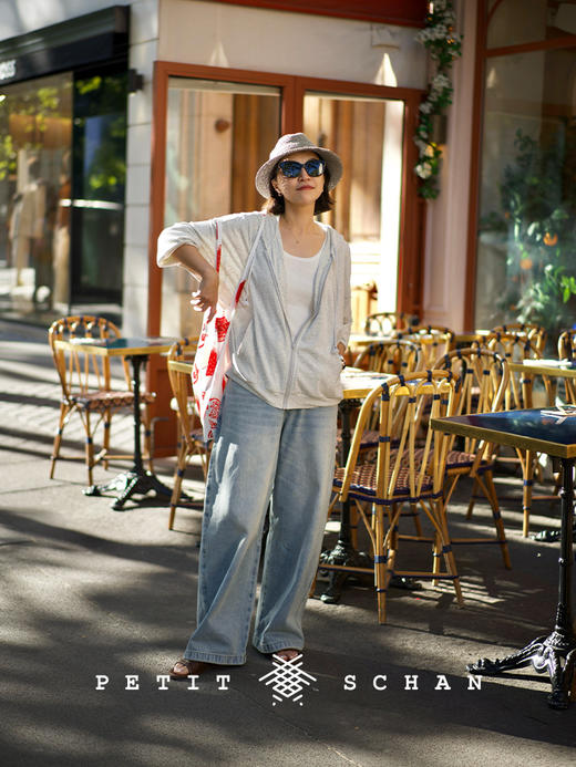 PETIT SCHAN小闪 CLO#875 Sagan’s Cowboy 萨冈的牛仔 纯棉四季可穿阔腿牛仔裤 商品图4