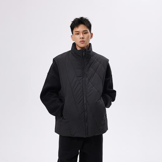 CHINISM赤尘 射线分割棉马甲男冬季新款加厚保暖男士立领无袖外套 商品图2