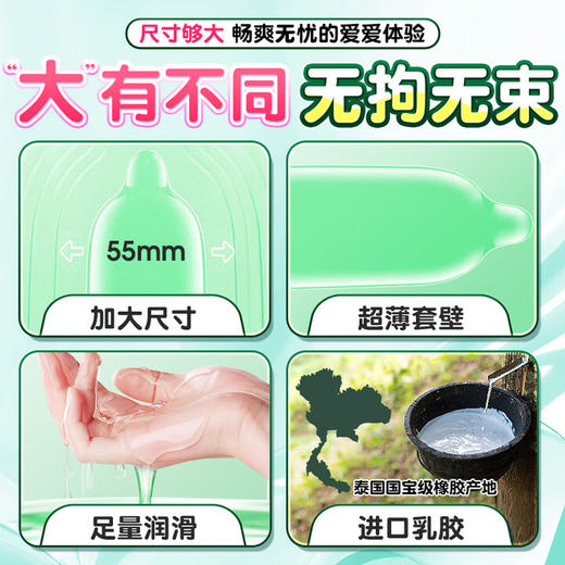 大象避孕套大号超薄20只装安全套超薄超润XL码大号升级款男用成人计生情趣用品 商品图2