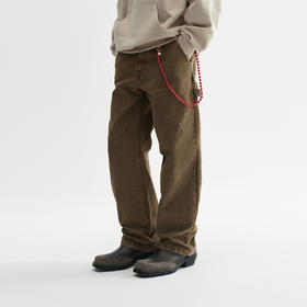 CHINISM赤尘 重磅工装休闲裤男秋季新款美式复古直筒纯棉男士裤子